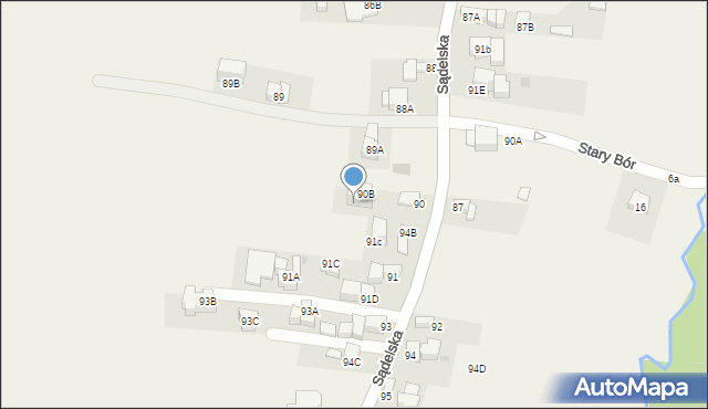 Murzasichle, Sądelska, 94a, mapa Murzasichle