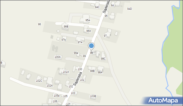 Murzasichle, Sądelska, 98, mapa Murzasichle