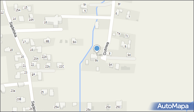 Murzasichle, Sądelska, 9c, mapa Murzasichle