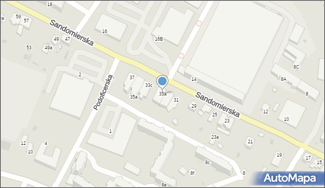 Nisko, Sandomierska, 33a, mapa Nisko