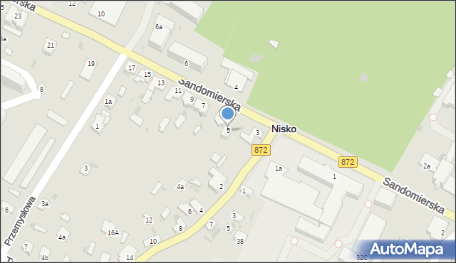 Nisko, Sandomierska, 5, mapa Nisko