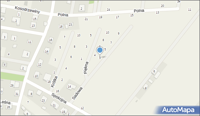 Nowe Grobice, Sadowa, 3, mapa Nowe Grobice