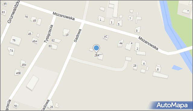 Nowe Miasto Lubawskie, Sadowa, 28A, mapa Nowe Miasto Lubawskie