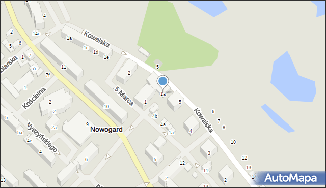 Nowogard, Sądowa, 1a, mapa Nowogard