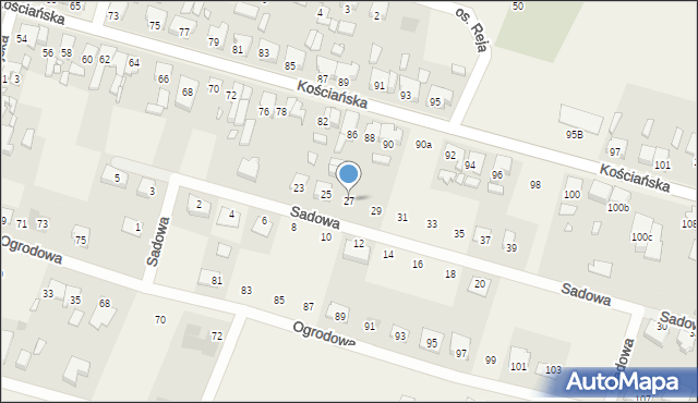 Nowy Lubosz, Sadowa, 27, mapa Nowy Lubosz
