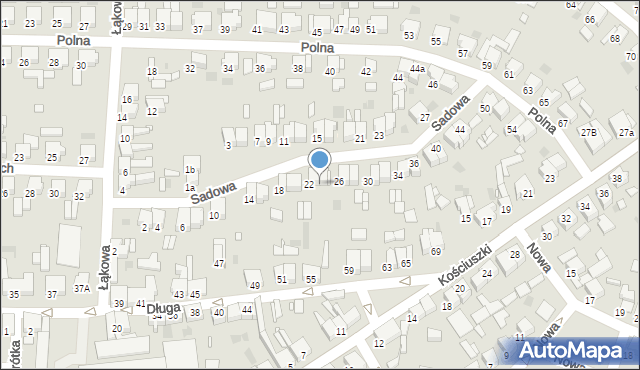 Nowy Tomyśl, Sadowa, 24, mapa Nowy Tomyśl