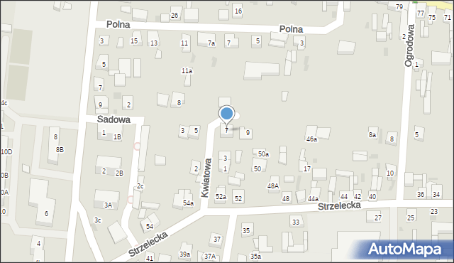 Odolanów, Sadowa, 7, mapa Odolanów