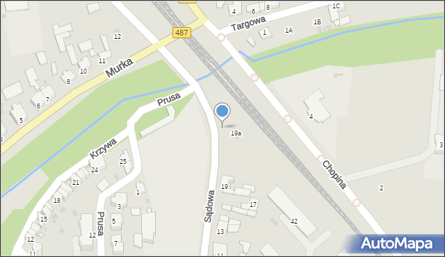 Olesno, Sądowa, 23, mapa Olesno