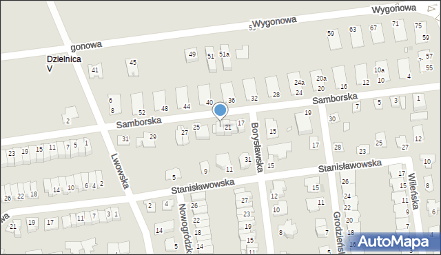 Opole, Samborska, 23, mapa Opola