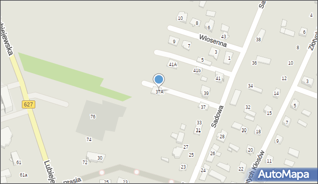 Ostrów Mazowiecka, Sadowa, 37A, mapa Ostrów Mazowiecka
