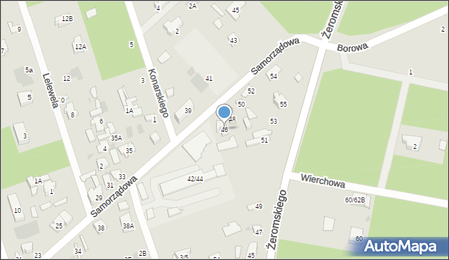 Otwock, Samorządowa, 46, mapa Otwock