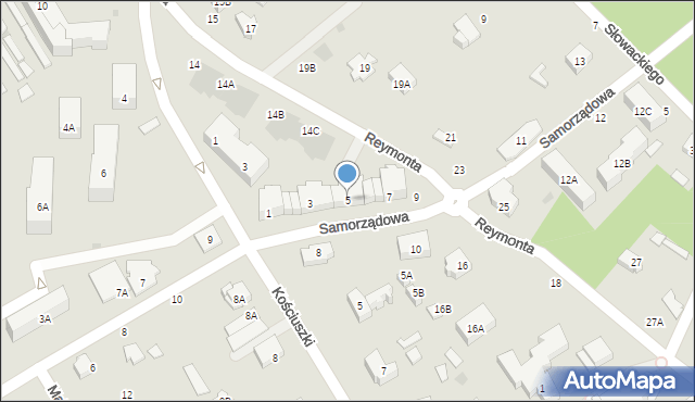 Otwock, Samorządowa, 5, mapa Otwock