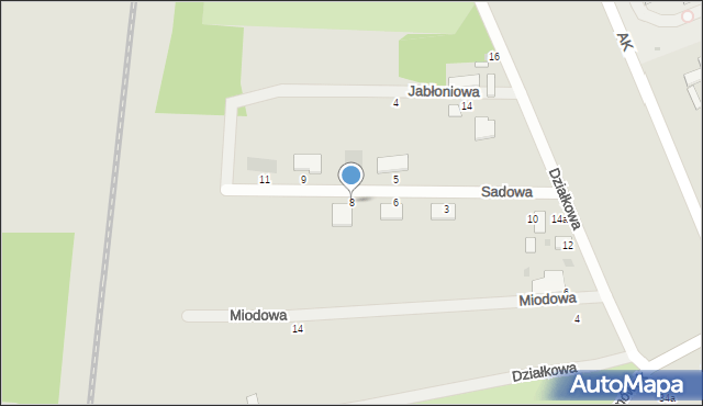 Ozorków, Sadowa, 8, mapa Ozorków