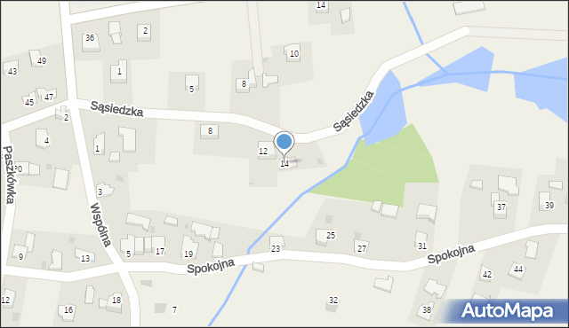 Paszkówka, Sąsiedzka, 14, mapa Paszkówka