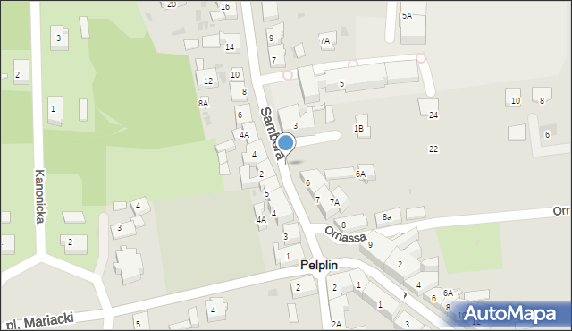 Pelplin, Sambora, 2a, mapa Pelplin