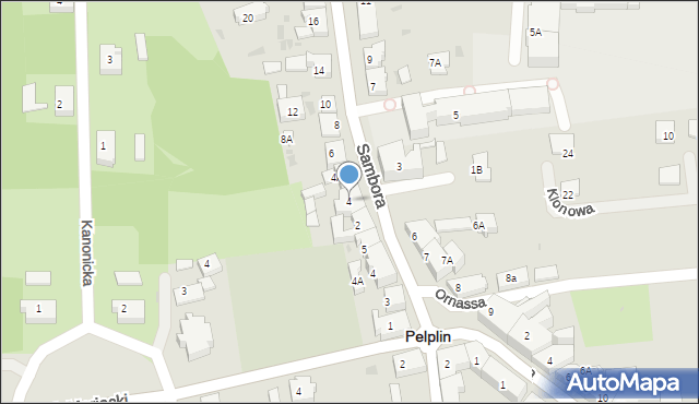 Pelplin, Sambora, 4, mapa Pelplin