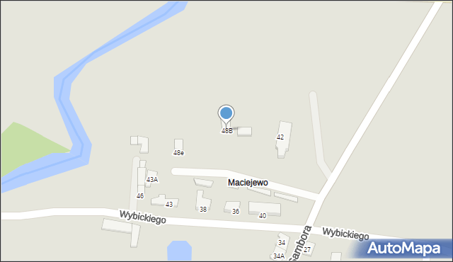 Pelplin, Sambora, 48B, mapa Pelplin