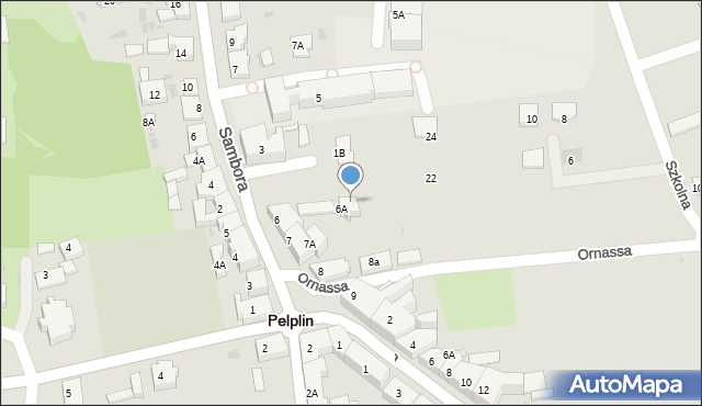 Pelplin, Sambora, 6a, mapa Pelplin