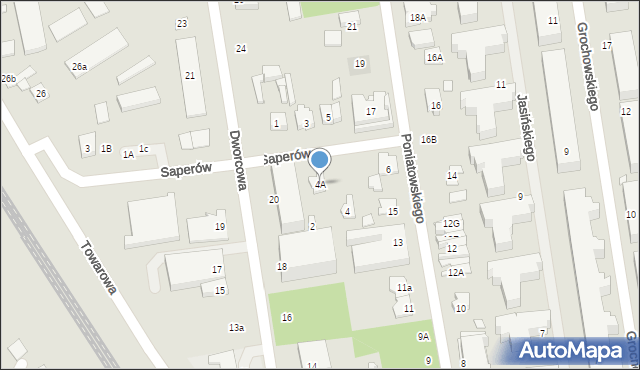 Piaseczno, Saperów, 4A, mapa Piaseczno