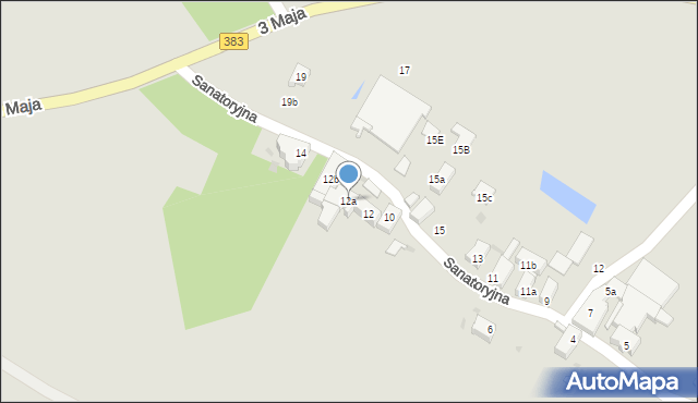 Pieszyce, Sanatoryjna, 12a, mapa Pieszyce