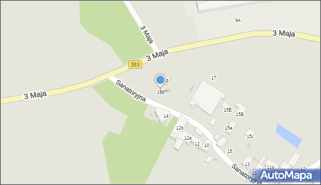 Pieszyce, Sanatoryjna, 19b, mapa Pieszyce