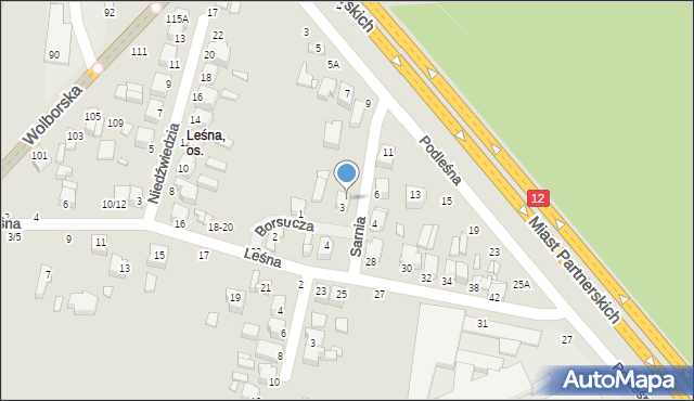 Piotrków Trybunalski, Sarnia, 3/5, mapa Piotrków Trybunalski