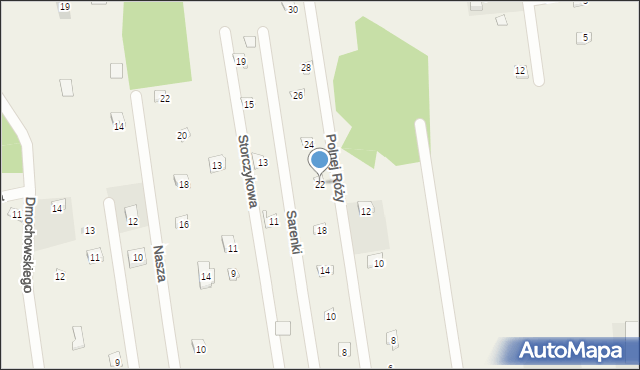 Popowo-Parcele, Sarenki, 22, mapa Popowo-Parcele