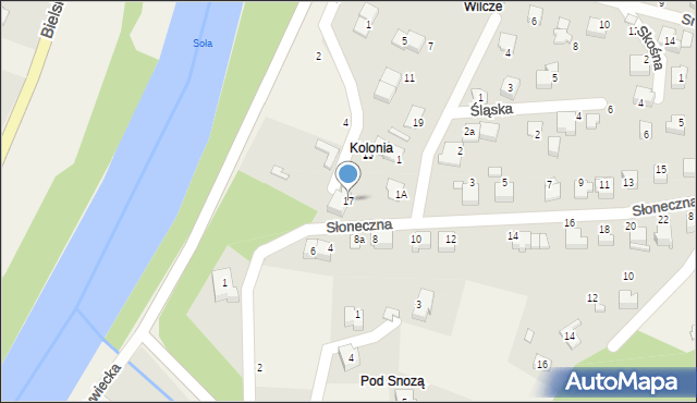 Porąbka, Sadowa, 17, mapa Porąbka