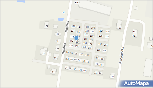 Porosły, Sadowa, 132, mapa Porosły