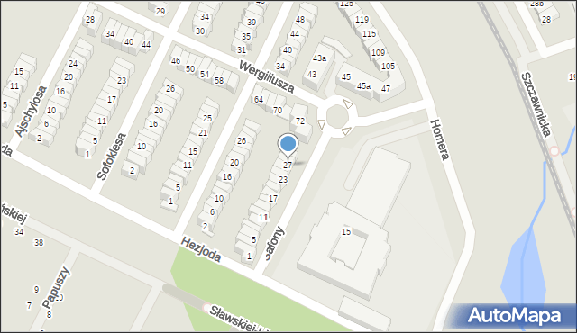 Poznań, Safony, 27, mapa Poznania