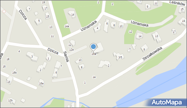 Poznań, Sarnia, 10a, mapa Poznania