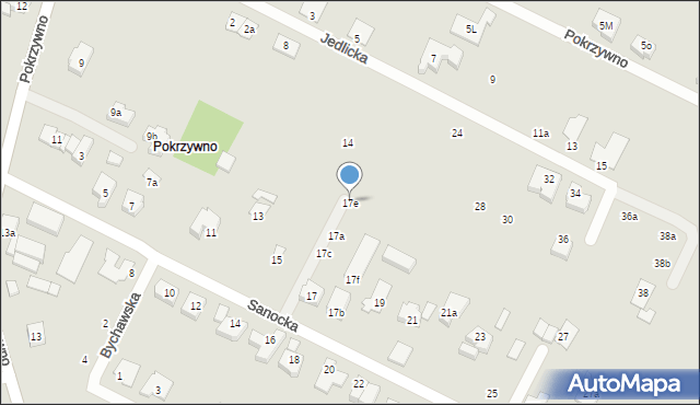 Poznań, Sanocka, 17e, mapa Poznania