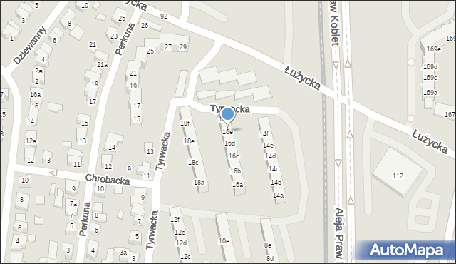 Poznań, Sarmacka, 16e, mapa Poznania