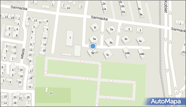 Poznań, Sarmacka, 5d, mapa Poznania