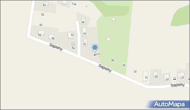 Prusy, Sapiehy Adama Stefana, ks. kard., 40, mapa Prusy