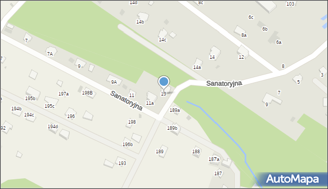 Przemyśl, Sanatoryjna, 13, mapa Przemyśla