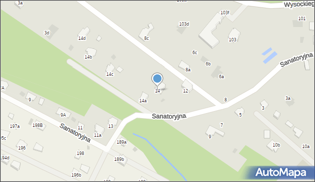 Przemyśl, Sanatoryjna, 14, mapa Przemyśla