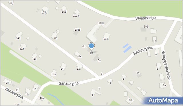 Przemyśl, Sanatoryjna, 6b, mapa Przemyśla