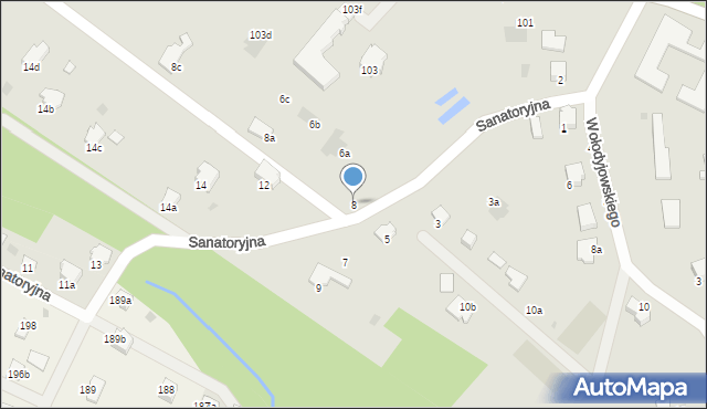 Przemyśl, Sanatoryjna, 8, mapa Przemyśla