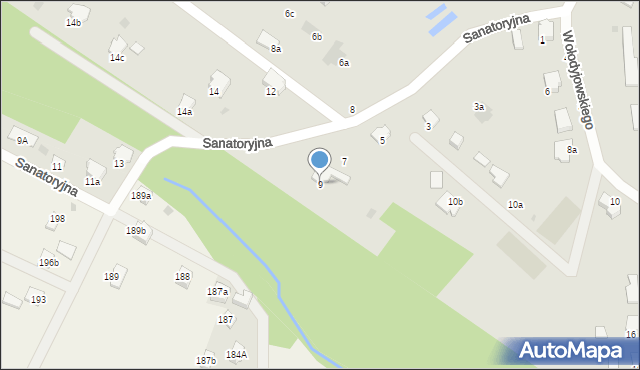 Przemyśl, Sanatoryjna, 9, mapa Przemyśla