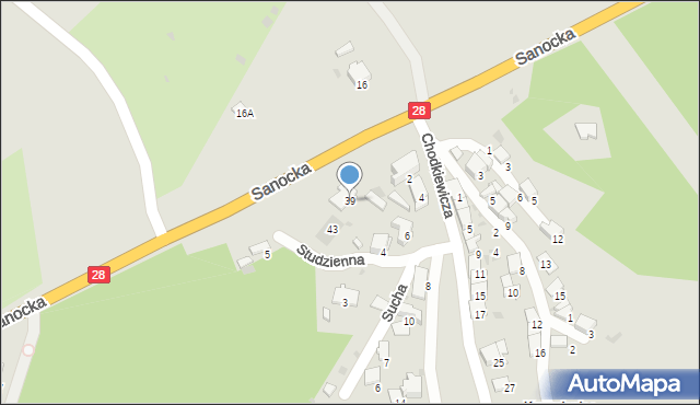 Przemyśl, Sanocka, 39, mapa Przemyśla