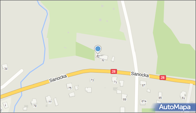 Przemyśl, Sanocka, 62, mapa Przemyśla