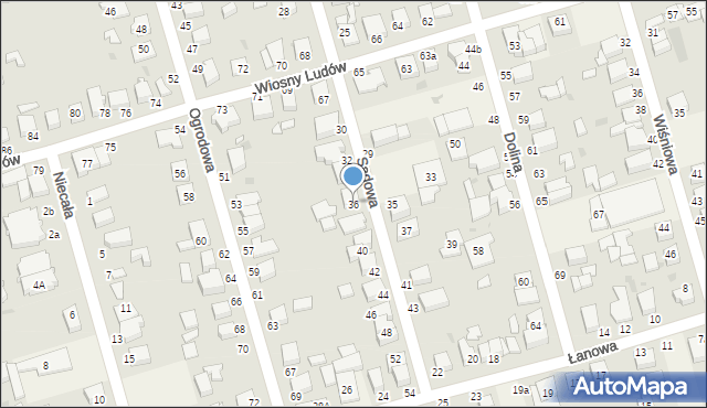 Przeźmierowo, Sadowa, 36, mapa Przeźmierowo