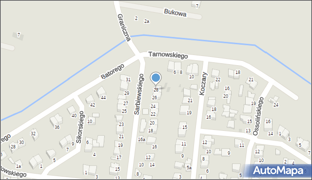 Pułtusk, Sarbiewskiego Macieja Kazimierza, ks., 28, mapa Pułtusk