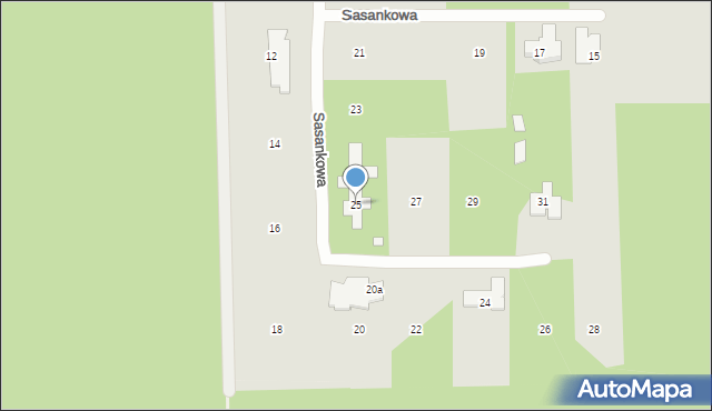 Puszczykowo, Sasankowa, 25, mapa Puszczykowo