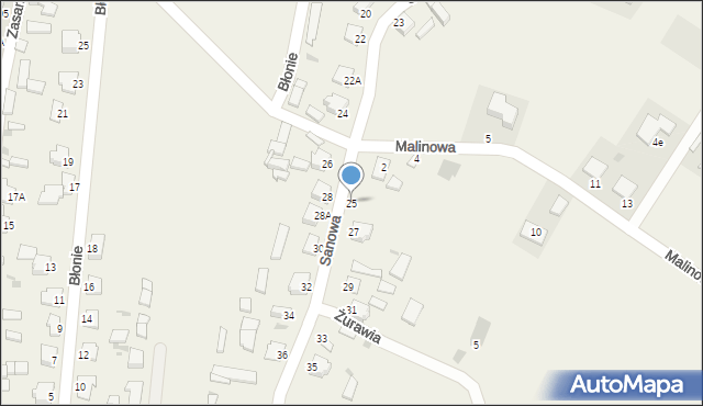 Pysznica, Sanowa, 25, mapa Pysznica