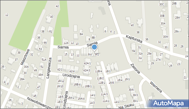 Radom, Sarnia, 9/2, mapa Radomia