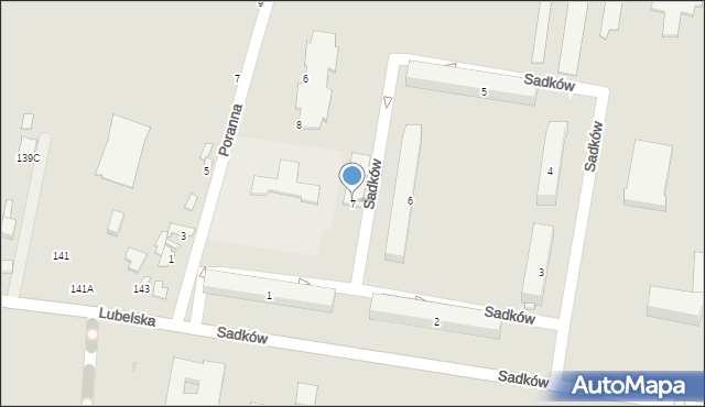 Radom, Sadków, 7, mapa Radomia