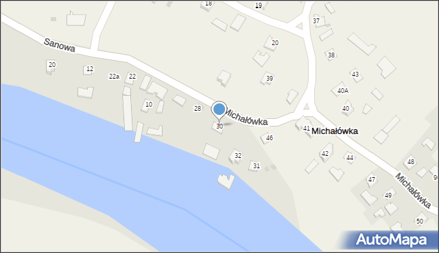 Radymno, Sanowa, 30, mapa Radymno