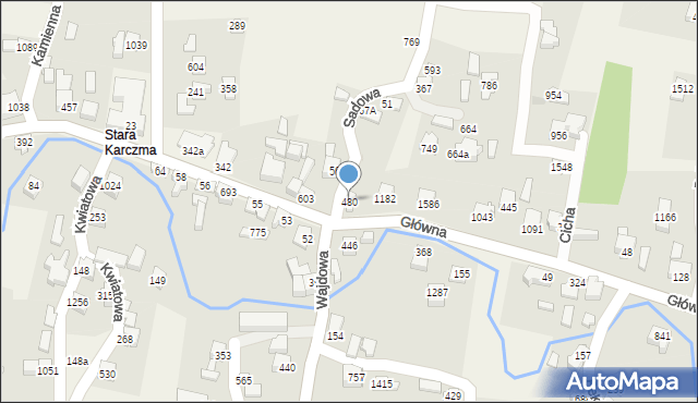 Radziechowy, Sadowa, 480, mapa Radziechowy